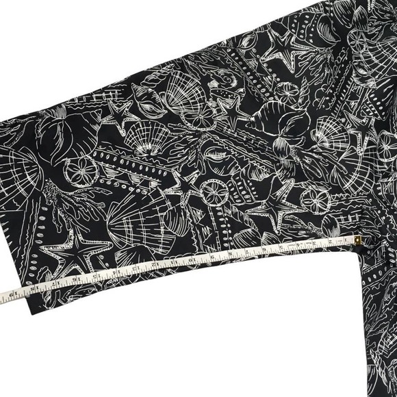 NWT BonWorth Capri Pants Nautical Black White Seashell Printed Women's XL - Picture 6 of 10